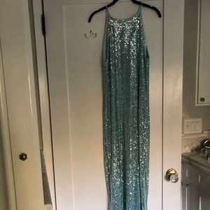 Glamorous ZARA dress all over sequins baby blue silver NWT sold out top fashion
